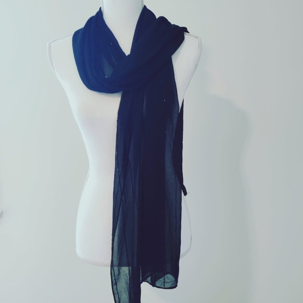 Beautiful sheer black pashmina scarf